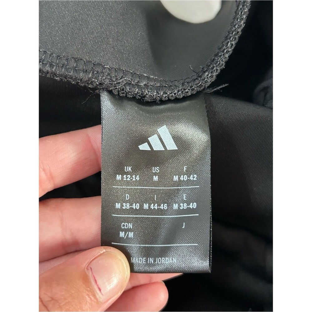 adidas Active Wide Leg Pants Black Women’s Medium Stretch Zip Pocket Athleisure - Picture 5 of 10